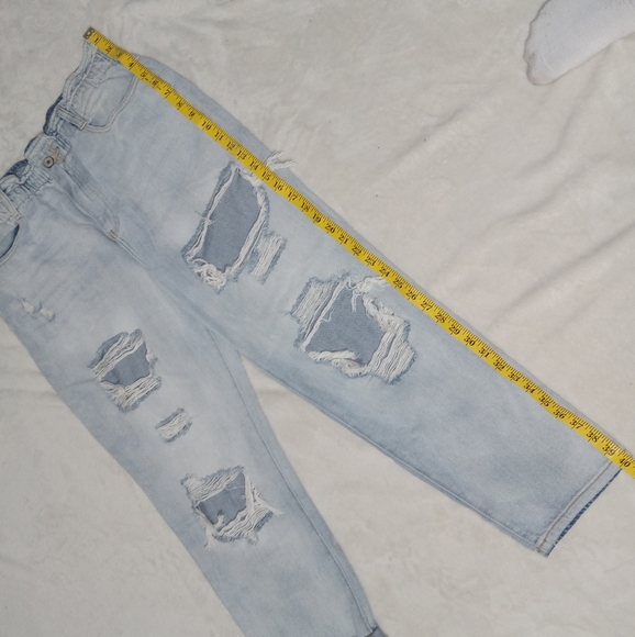 KanCan Like New Super Distressed Highrise Paper Bag Waist Mom Jeans sz 15/31 - Picture 12 of 12